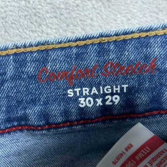 Izod Mens Comfort Stretch Straight Jeans Size 30x29 Medium Wash Denim a0592 - Picture 6 of 10